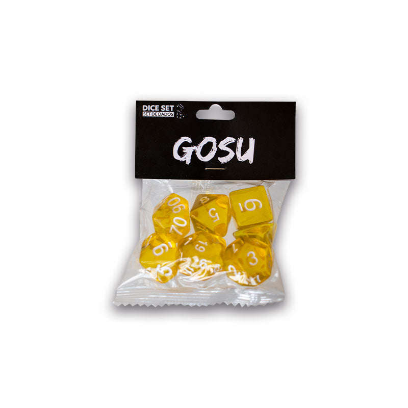 SET DE DADOS GOSU: 7-DICE TRANSLUCENT YELLOW