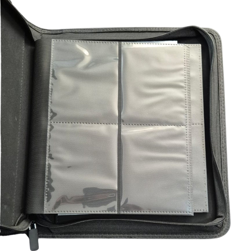 TOPLOAD BINDER PREMIUM ZIP BLACK 4 POCKET 112CARD SLOTS