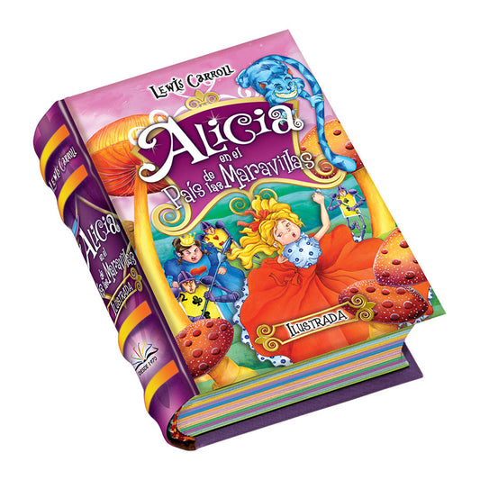 MINI LIBRO ALICIA EN EL PAÍS DE LAS MARAVILLAS - ILUSTRADO